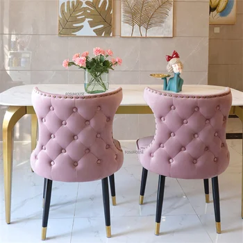 Италиански фланелен трапезни столове за хранене, Лесен Луксозен потребителска маса и стол, Проста работа тоалетка със стол, стол