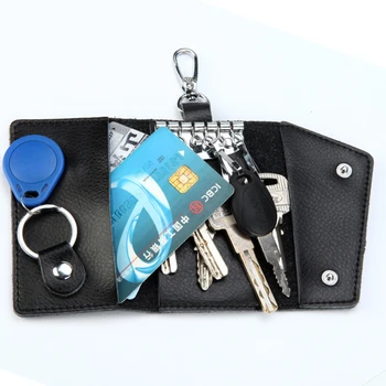 Ключодържател от изкуствена кожа за мъже и жени, държач за ключове, чанта-органайзер, в чантата си за ключовете, икономка, калъф за ключове, висококачествени мини чанта за карти