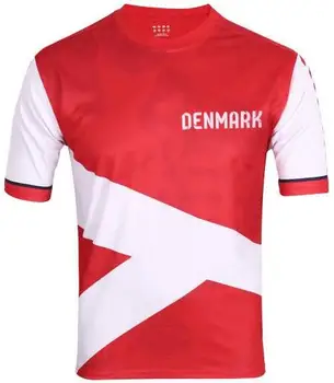 Майк националния отбор на Дания 2023 г., мъжки тениски на европейски размер, Ежедневни тениска за мъже, Модни тениски за феновете, Джърси, Градинска облекло Caputo