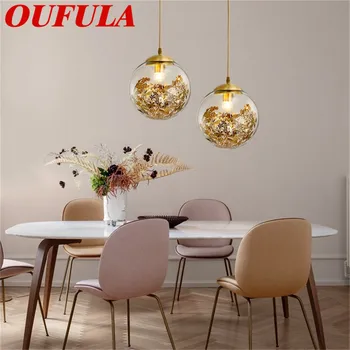 Модерните висящи осветителни тела от месинг SOURA, висящи лампи, творческа обстановка, подходяща за домашно ресторант, столова