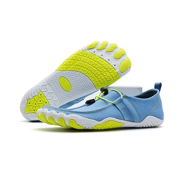 Нова мода сини обувки с пет пръста, мъжки дамски дишащи обувки за тренировка във фитнес залата, обувки за йога голям размер 46, мъжки градинска обувки за боси