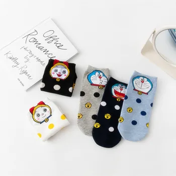 Нови 5 чифта летни чорапи за възрастни с анимационни герои аниме, пролет и есен, дишащ памук, сладък дамски чорапи в стил Kawai
