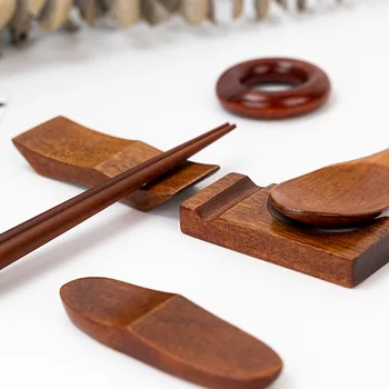 Поставка за дървени лъжици Nanmu в японски Стил, Поставка За Пръчици за хранене, Рафтове За Съхранение, Сплайсинг, Украса и за масата за Хранене