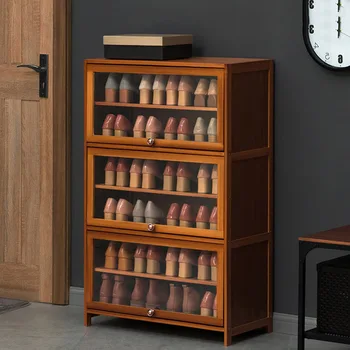 Преносим Рафтове За Съхранение На Обувки Органайзер Дървени Ламинирани Рафтове, Шкаф На Тавана Антре, Мебели За Антре Дневна