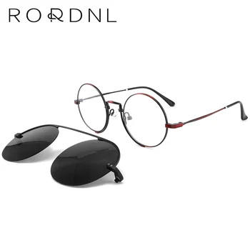 Продажба на едро слънчеви очила на Оптичен UV400 Поляризирана ретро Магнитен клип на Дамски слънчеви очила очила за късогледство от сплав с рецепта