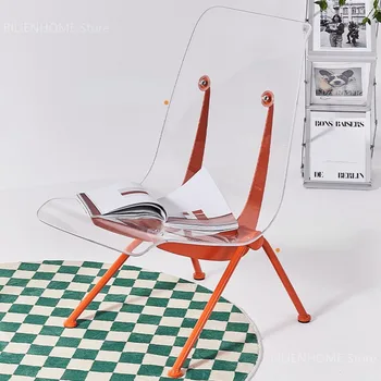 Прозрачен пластмасов стол, Дизайнер на мебели за дома, творчески прости акрилни столове за дневна, трапезария столове, стол за почивка в хотел