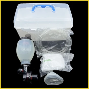 Прост дихателен апарат Латексный реаниматор за реанимация на белите дробове Подаване на кислород Вентилация Домашна клиника