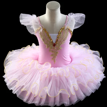 Професионална балетна пакетче за момичета, синьо, розово ястие, блинная пакетче, балерина, празнична рокля за възрастни жени, Детски балетен танцов костюм