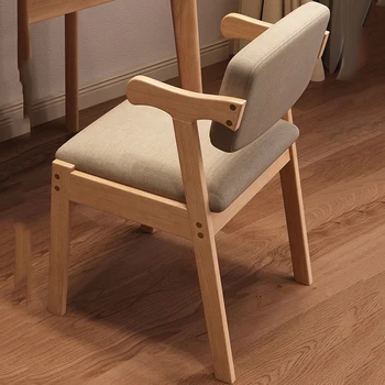 Ретро маса, дървен стол, изчистен дизайн, Модерен ергономичен стол за почивка, релаксиращ грим, сватбена мебели за балкона