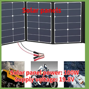 Сгъваем соларен панел 18 100 W, бързо зареждане DC + USB, преносими зарядно устройство, захранване за телефон, кемпинговый ван АВТОБУСА на открито