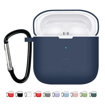 Силиконов калъф с кука за безжични слушалки Redmi Рецептори 3, кутия за зареждане на Bluetooth слушалки, защитен калъф, аксесоари за слушалки