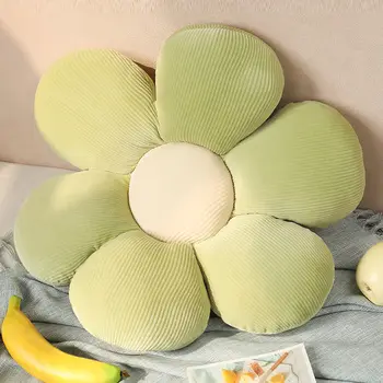 Сладък плюшен възглавница с цветен модел, мека възглавница с флорални растение, възглавница за декорация на дома на дивана