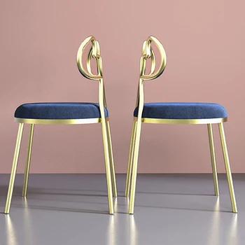 Стилен Дизайн на обедната стола за спални, модерни Златното Ергономичен минималистичное стол с облегалка, тоалетка за грим в кафенета, предмети от бита Sillas